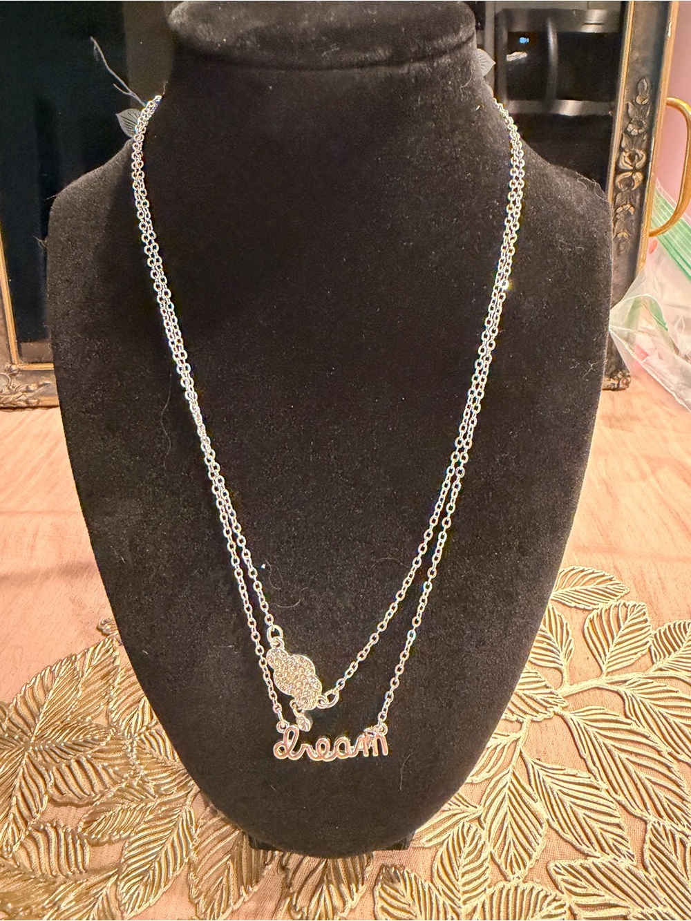 Avon Dream Double-Layer Silver Necklace